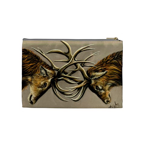 Locking Horns Cosmetic Bag (Medium) from ArtsNow.com Back