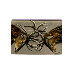 Locking Horns Cosmetic Bag (Medium) from ArtsNow.com Back