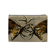 Locking Horns Cosmetic Bag (Medium) from ArtsNow.com Back