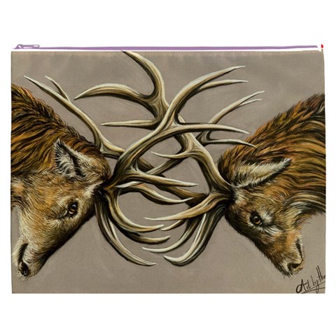 Locking Horns Cosmetic Bag (XXXL) from ArtsNow.com Front