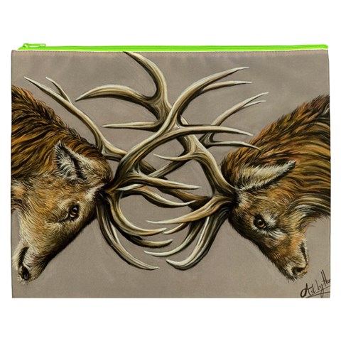 Locking Horns Cosmetic Bag (XXXL) from ArtsNow.com Front