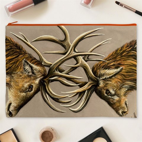 Locking Horns Cosmetic Bag (XXXL) from ArtsNow.com Front