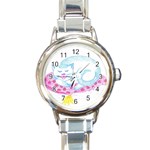 Blue Point Siamese Round Italian Charm Watch