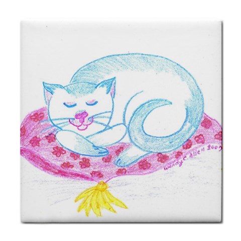 Blue Point Siamese Tile Coaster from ArtsNow.com Front