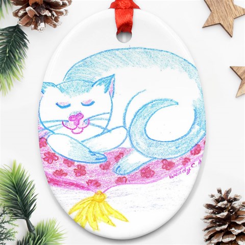 Blue Point Siamese Ornament (Oval) from ArtsNow.com Front