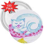 Blue Point Siamese 3  Button (100 pack)