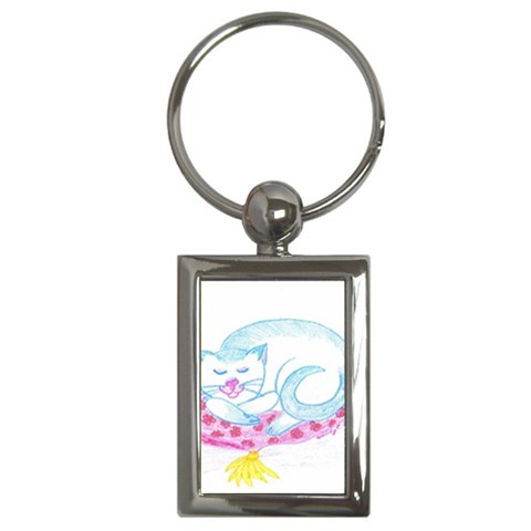 Blue Point Siamese Key Chain (Rectangle) from ArtsNow.com Front