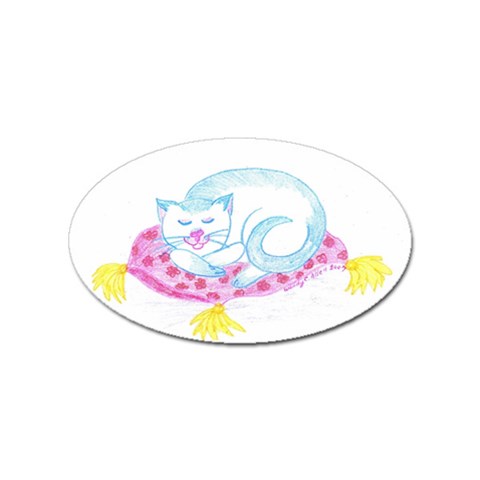 Blue Point Siamese Sticker Oval (10 pack) from ArtsNow.com Front