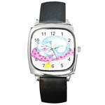 Blue Point Siamese Square Metal Watch