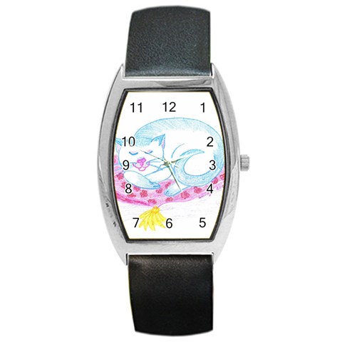 Blue Point Siamese Barrel Style Metal Watch from ArtsNow.com Front