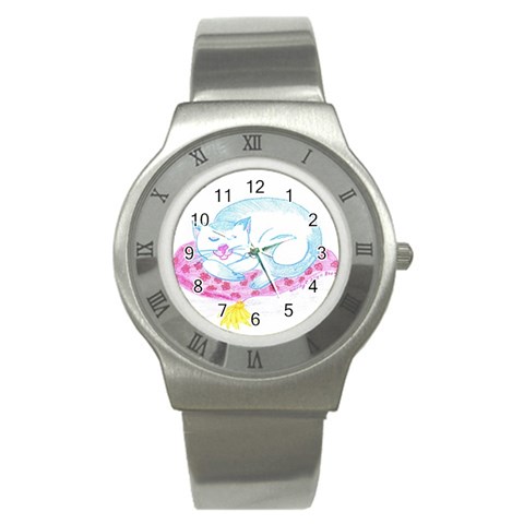 Blue Point Siamese Stainless Steel Watch from ArtsNow.com Front