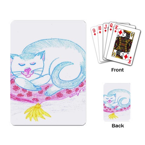 Blue Point Siamese Playing Cards Single Design from ArtsNow.com Back