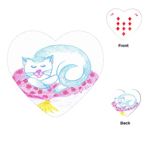 Blue Point Siamese Playing Cards (Heart) from ArtsNow.com Front