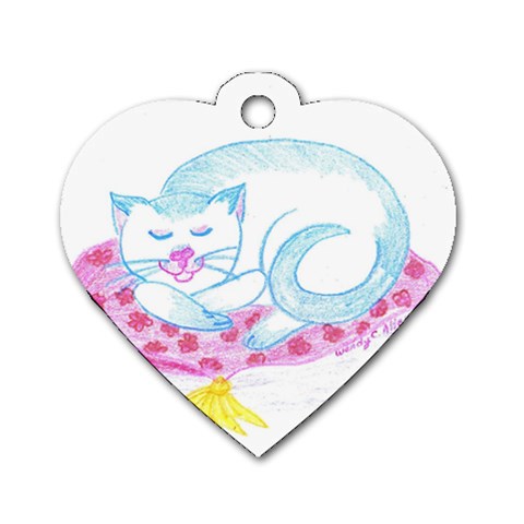 Blue Point Siamese Dog Tag Heart (One Side) from ArtsNow.com Front