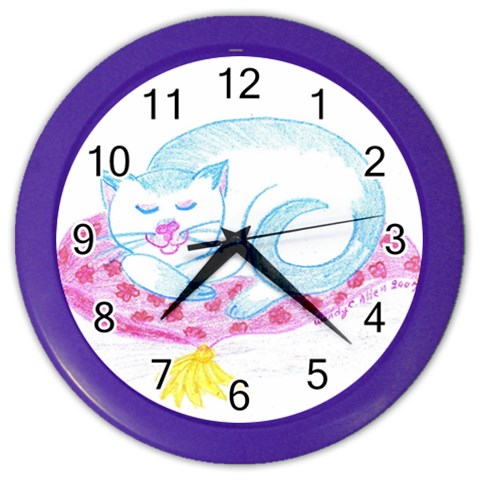 Blue Point Siamese Color Wall Clock from ArtsNow.com Front