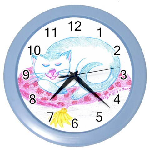 Blue Point Siamese Color Wall Clock from ArtsNow.com Front