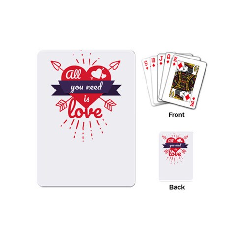 all you need is love Playing Cards Single Design (Mini) from ArtsNow.com Back