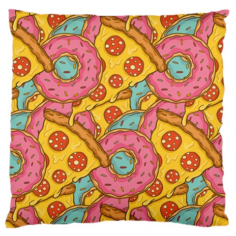 Fast Food Pizza And Donut Pattern Large Cushion Case (Two Sides) from ArtsNow.com Front