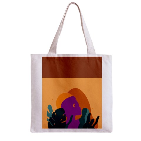 Girl Power Zipper Grocery Tote Bag from ArtsNow.com Front