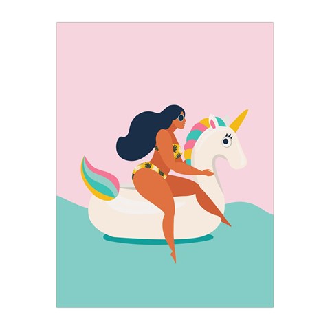 unicorn swimming Medium Tapestry from ArtsNow.com Front