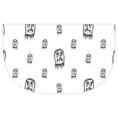 Sketchy Monster Pencil Drawing Motif Pattern Make Up Case (Medium) from ArtsNow.com Side Right