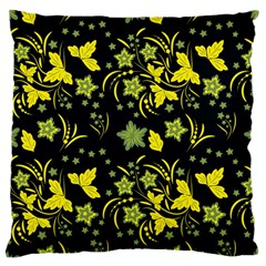 Folk flowers art pattern Floral  surface design  Seamless pattern Large Flano Cushion Case (Two Sides) from ArtsNow.com Back