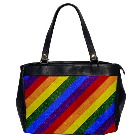 Lgbt Pride Motif Flag Pattern 1 Oversize Office Handbag from ArtsNow.com Front