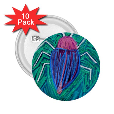 Big Green Bug  2.25  Button (10 pack) from ArtsNow.com Front