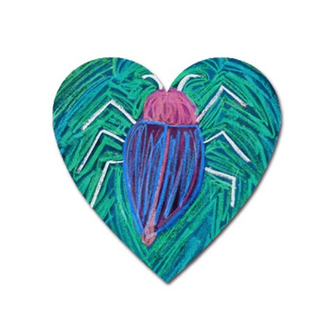 Big Green Bug  Magnet (Heart) from ArtsNow.com Front