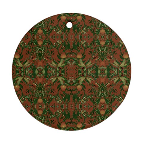 Modern Tropical Motif Print Round Ornament (Two Sides) from ArtsNow.com Front