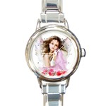 Angel Girl Round Italian Charm Watch