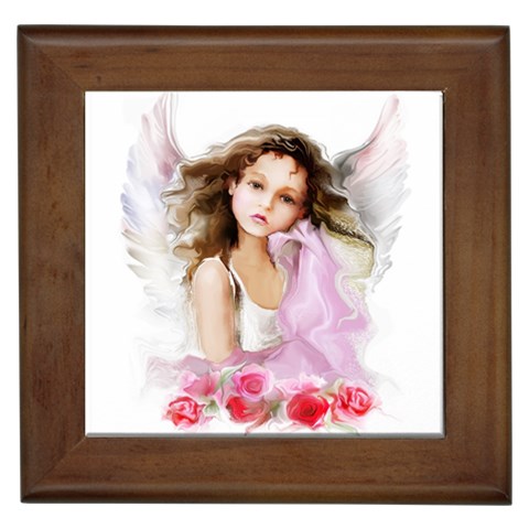 Angel Girl Framed Tile from ArtsNow.com Front