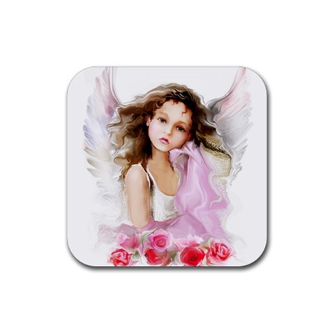 Angel Girl Rubber Coaster (Square) from ArtsNow.com Front