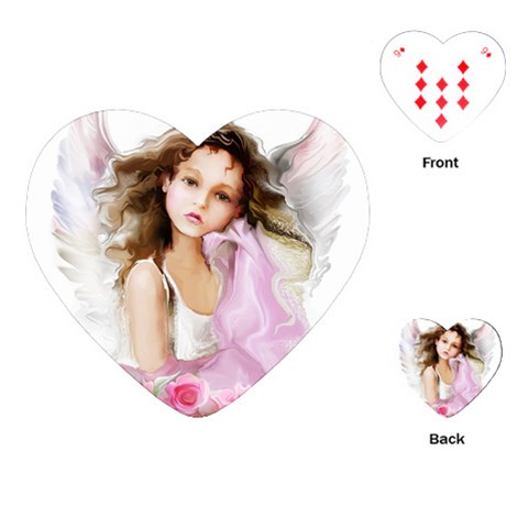 Angel Girl Playing Cards (Heart) from ArtsNow.com Front