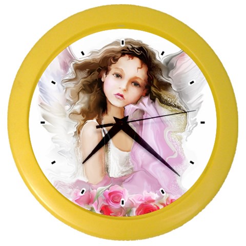 Angel Girl Color Wall Clock from ArtsNow.com Front