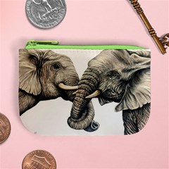 Two Elephants  Mini Coin Purse from ArtsNow.com Front