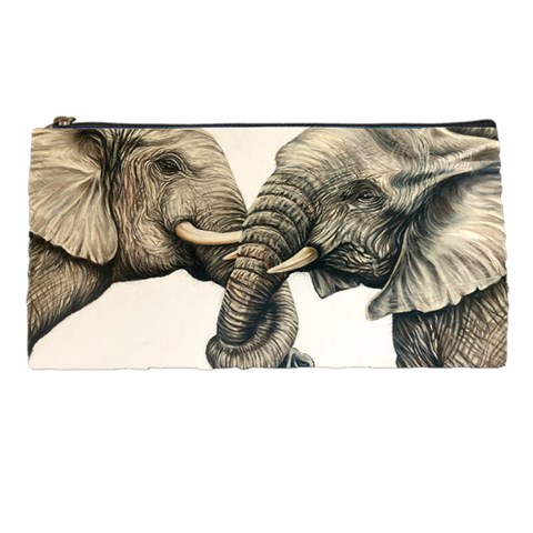 Two Elephants  Pencil Case from ArtsNow.com Front