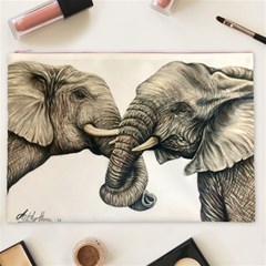 Two Elephants  Cosmetic Bag (XXL) from ArtsNow.com Front