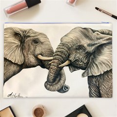 Two Elephants  Cosmetic Bag (XXL) from ArtsNow.com Back