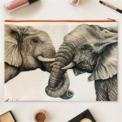 Two Elephants  Cosmetic Bag (XXXL) from ArtsNow.com Back