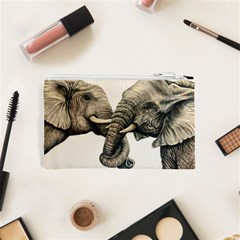 Two Elephants  Cosmetic Bag (XS) from ArtsNow.com Back