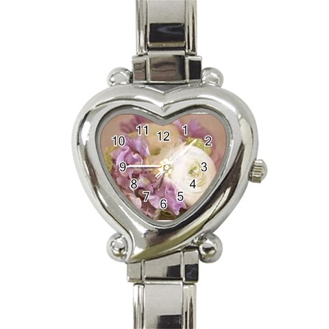 bouquet Heart Italian Charm Watch from ArtsNow.com Front