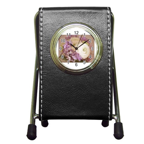 bouquet Pen Holder Desk Clock from ArtsNow.com Front