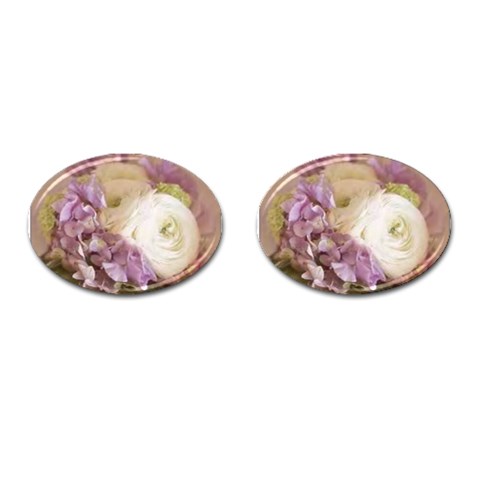 bouquet Cufflinks (Oval) from ArtsNow.com Front(Pair)