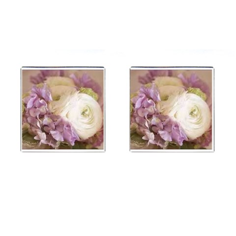 bouquet Cufflinks (Square) from ArtsNow.com Front(Pair)