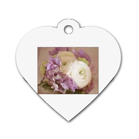 bouquet Dog Tag Heart (One Side) from ArtsNow.com Front