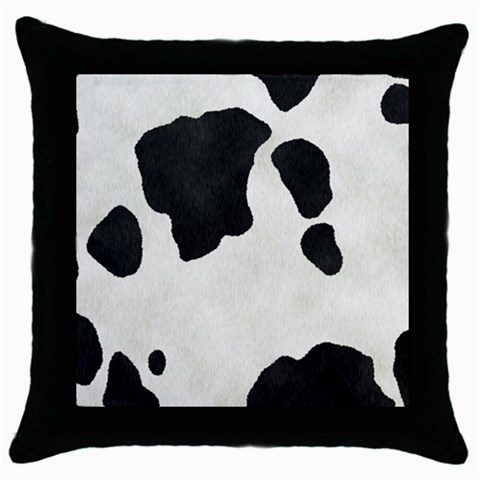 Pillow Happy Throw Pillow Case (Black) from ArtsNow.com Front