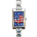 Usa-map-and-flag-on-cement-wall-texture-background-design-1591646654pet Rectangle Italian Charm Watch