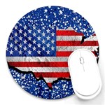 Usa-map-and-flag-on-cement-wall-texture-background-design-1591646654pet Round Mousepads