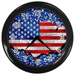 Usa-map-and-flag-on-cement-wall-texture-background-design-1591646654pet Wall Clock (Black)